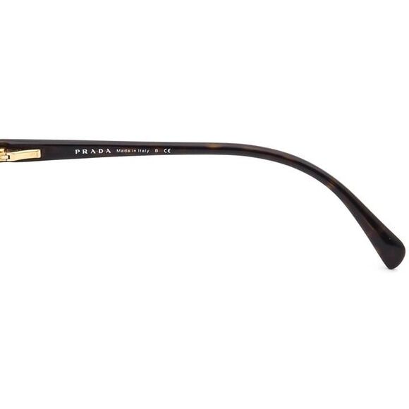 Prada Eyeglasses Rectangle Embellished Dark Tortoise Frames - Picture 7 of 12